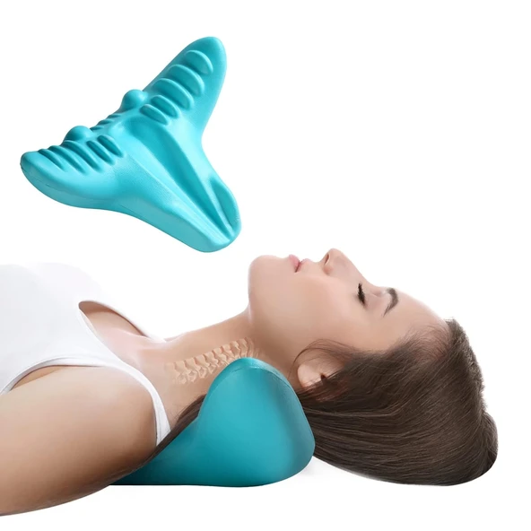 Ortopedik Servikal Boyun Masaj Yastığı Dik Duruş Destekleyici Omurilik Hörgüç Giderici Rahatlatıcı - Resim 7