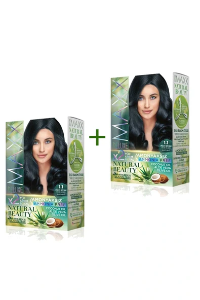 LitaeTrend 2 Paket Natural Beauty Amonyaksız Saç Boyası 1.1 Mavi Siyah ürün görseli 1