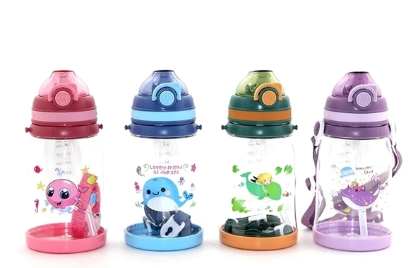 Renkli Pipetli Suluk 550 Ml Bpa İçermez Alk2969 ürün görseli 1