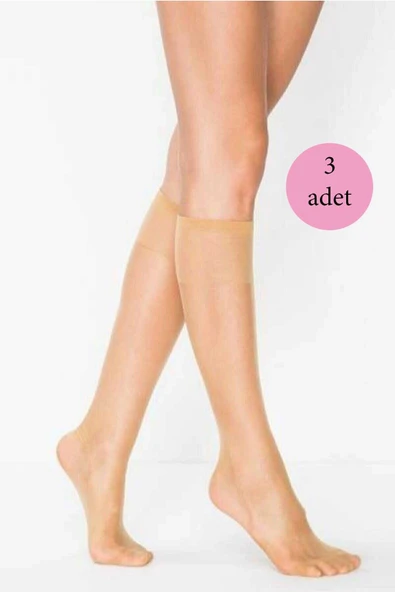 LitaeTrend 3 Adet Süper Ince 15 den Mat Pantolon Çorabı Ten ürün görseli 1