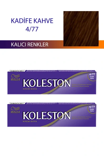 LitaeTrend 2 Adet Single Tüp Boya Saç Boyası Kadife Kahve 4/77 ürün görseli 1