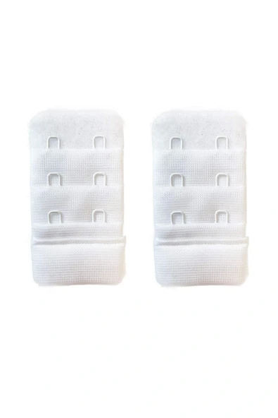 LitaeTrend 2 Adet Agraf Sütyen Uzatma Kopçası 3 Sıra / 2 Kanca  Beyaz ürün görseli 1