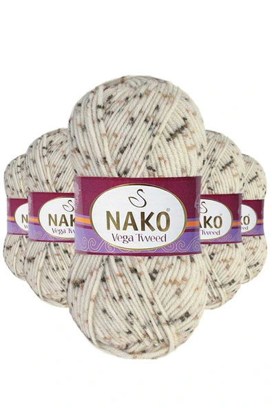 LitaeTrend 5 Adet Vega Tweed Premium Akrilik El Örgü İpi Yünü No: 35017 ürün görseli 1