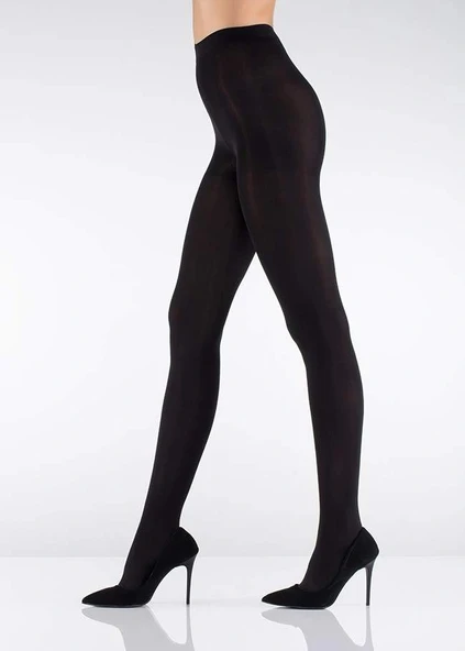 LitaeTrend 3 Adet Siyah 100 Denye Kalın Külotlu Çorap Opak Naturel Esnek - Resim 3
