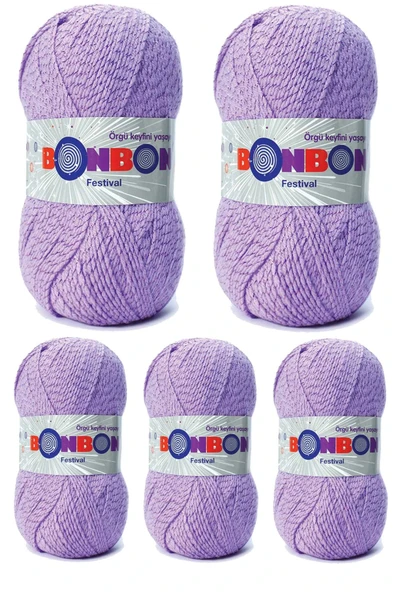 LitaeTrend 5 Adet Festival Simli Örgü İpi Yünü Renk No:205 ürün görseli 1