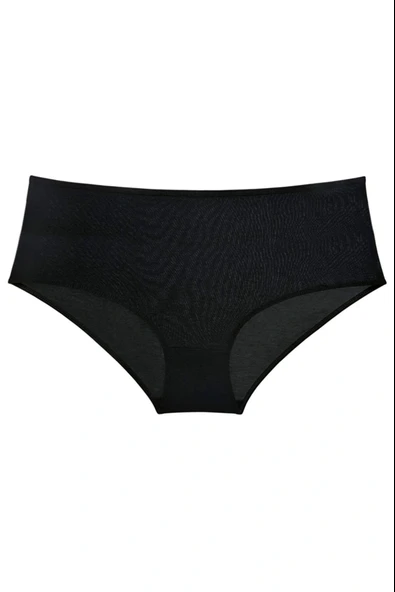 LitaeTrend 3 Adet Kadın Yüksek Bel Bato Külot Siyah Ten Pudra - Resim 4