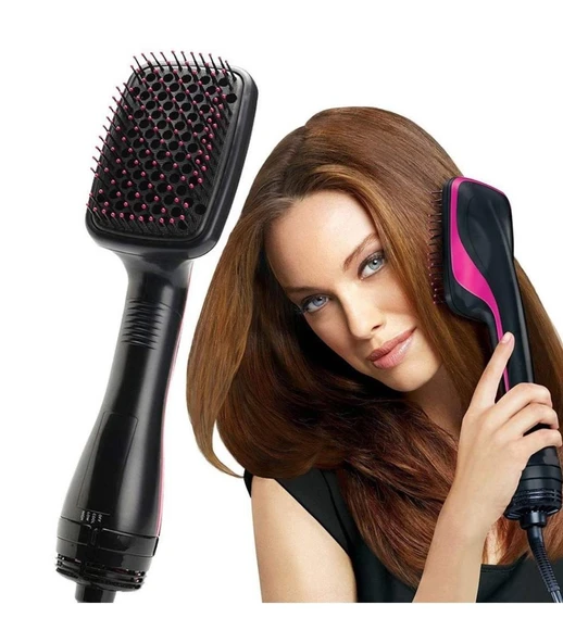 Elektrikli Hava Üflemeli 2 İn 1 Saç Düzleştirici Fön Tarağı ürün görseli 1