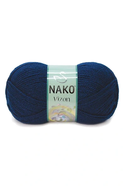 LitaeTrend 5 Adet Vizon Premium Akrilik El Örgü İpi Yünü Renk No:148 Lacivert - Resim 2