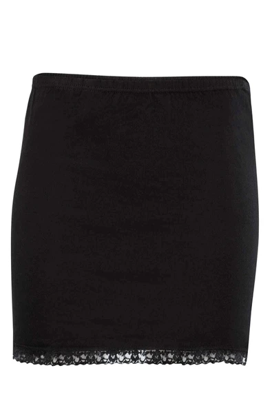 LitaeTrend Kadın Dantel Detaylı Mini Jüpon Etek Astarı Siyah - 3001A - Resim 2