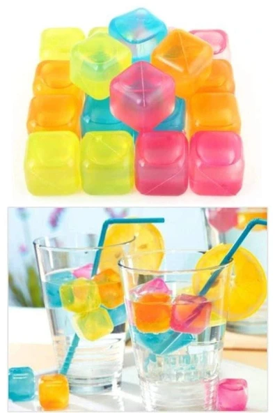LitaeTrend Renkli Buz Küpleri Tükenmez Serinletici Buz Küpleri 20 Adet ürün görseli 1