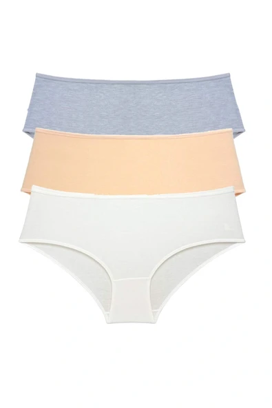 LitaeTrend 3 Adet Kadın Yüksek Bel Bato Külot Gri Ten Krem ürün görseli 1