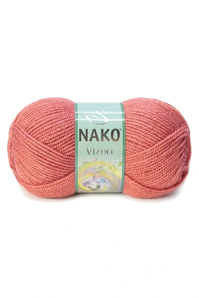 LitaeTrend 5 Adet Vizon Premium Akrilik El Örgü İpi Yünü Renk No:2574 Gül Kurusu - Resim 2