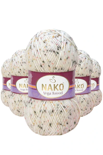 LitaeTrend 5 Adet Vega Tweed Premium Akrilik El Örgü İpi Yünü No: 31752 ürün görseli 1