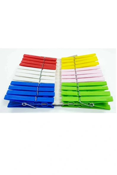 LitaeTrend Çamaşır Mandalı Çelik Yaylı 24 Adet ürün görseli 1