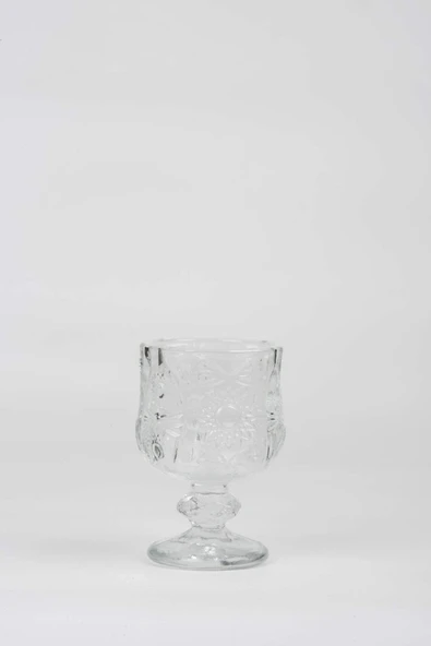 LitaeTrend Ayaklı Kahve Yanı Bardağı Kristal Kesim Shot Bardak 7cm x 4 cm 6 Lı Set - Resim 3