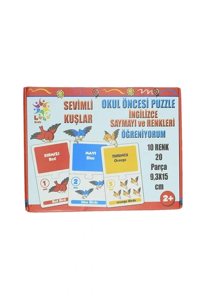 LitaeTrend Sevimli Kuşlar Okul Öncesi Eşleştirme Oyunu 20 Parça ürün görseli 1