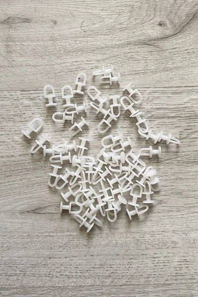 LitaeTrend Dikmeli Sistem 75 adet Tül ve Perde Düğmesi Sağlam Korniş Halkası ürün görseli 1