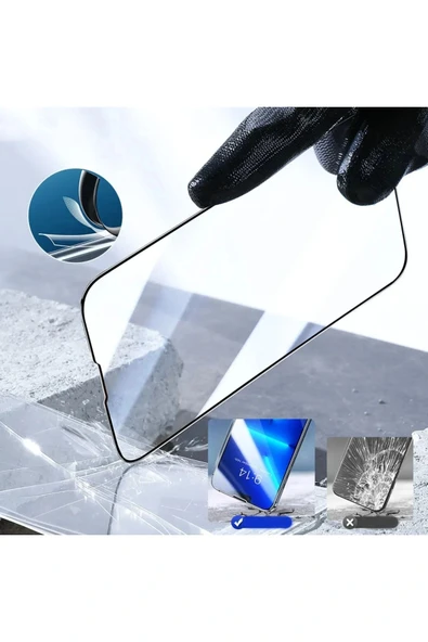 LitaeTrend Iphone 11 Pro Max Uyumlu 9d Tam Kaplayan Parmak Izi Bırakmayan Ekran Koruyucu Film - Resim 4