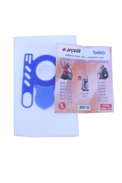 LitaeTrend Seraç Elektrikli Süpürge Torbası No : 53 Orbital Kanguru 3 Lü ürün görseli 1