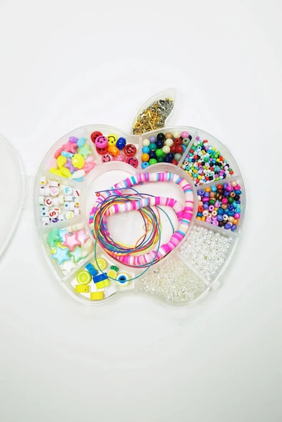 LitaeTrend Hobi Takı Tasarım Seti Boncuk Harf Gülen Surat Temalı Klipsli Full Set ürün görseli 1