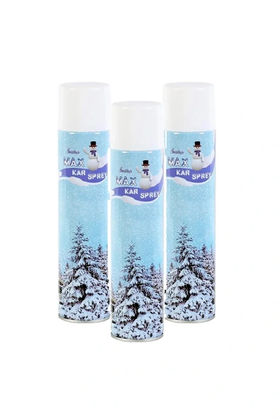 LitaeTrend 3 Adet Max Kar Köpüğü Spreyi, Eriyen Kar Taneleri, Parti Köpük Karı Yapar Kar Yağdıran Sprey 3x300 ml ürün görseli 1