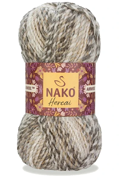 LitaeTrend 5 Adet Hercai Ebruli Hırka Kazak Atkı Bere El Örgü İpi Yünü 7309 - Resim 2