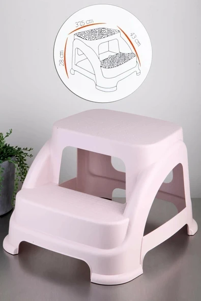 LitaeTrend Merdivo Küçük Basamaklı Tabure 38x43x28 cm Royaleks-81932 - Resim 2