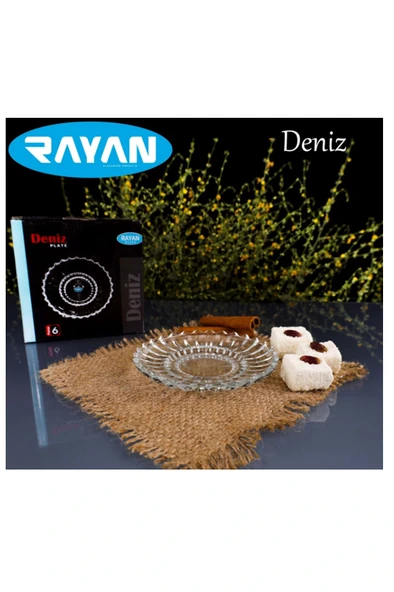 LitaeTrend Rayan Deniz 6'lı Çay Tabağı ürün görseli 1