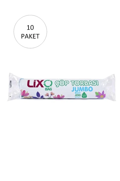 LitaeTrend J-250 Jumbo Boy Çöp Torbası 80 x 110 cm 10 Lu Rulo x 5 Paket = 50 Adet (Mavi) ürün görseli 1