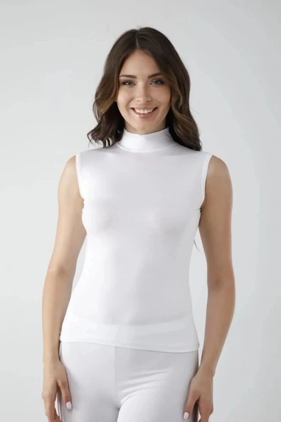 LitaeTrend Vivaldi Kadın Beyaz Sıfır Kol Balıkçı Body 350 ürün görseli 1