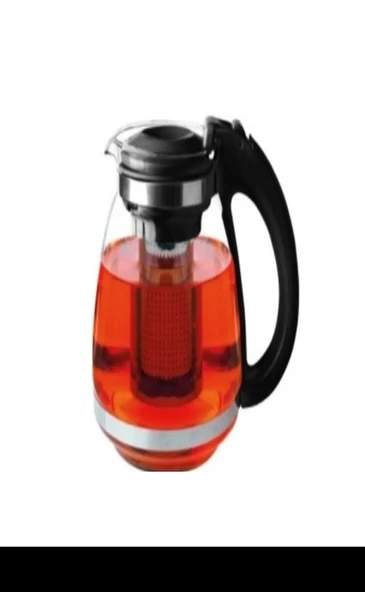 LitaeTrend Çelik Süzgeçli Cam Çaycı Servis Demlik 1500 Ml. Royaleks-7488 - Resim 2