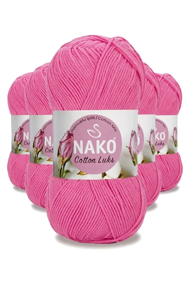 LitaeTrend 5 Adet Cotton Lüks Yelek Tunik Kazak Bluz Hırka İpi Yünü Koyu Pembe 97550 ürün görseli 1