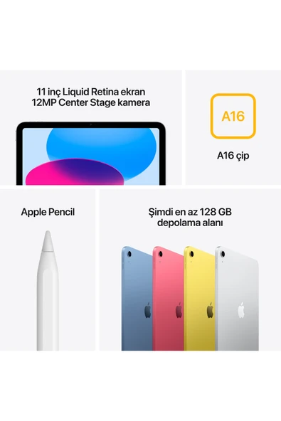 Apple 11" iPad Wi-Fi 128GB - Gümüş - Resim 7