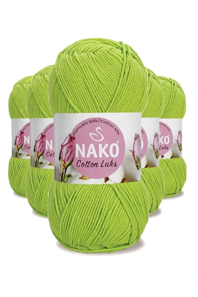 LitaeTrend 5 Adet Cotton Lüks Yelek Tunik Kazak Bluz Hırka İpi Yünü Fıstık Yeşili 97567 ürün görseli 1