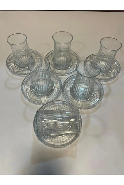 LitaeTrend Rayan Müge 6'lı Çay Tabağı - Resim 5