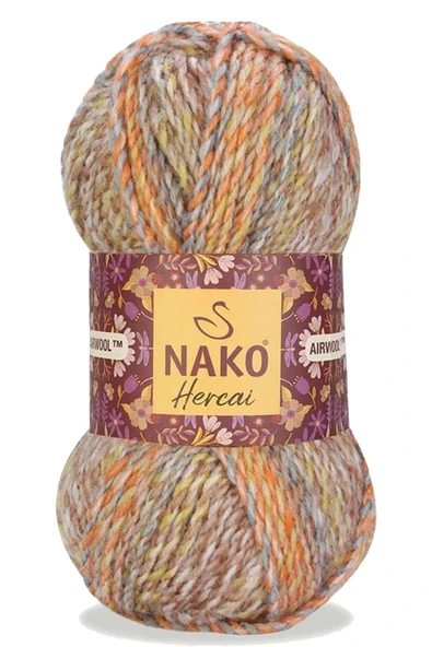 LitaeTrend 5 Adet Hercai Ebruli Hırka Kazak Atkı Bere El Örgü İpi Yünü 76035 - Resim 2