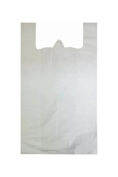 LitaeTrend Beyaz Atlet Poşet Küçük Boy 25x45 cm Takriben 110 Adet 1 Kg ürün görseli 1