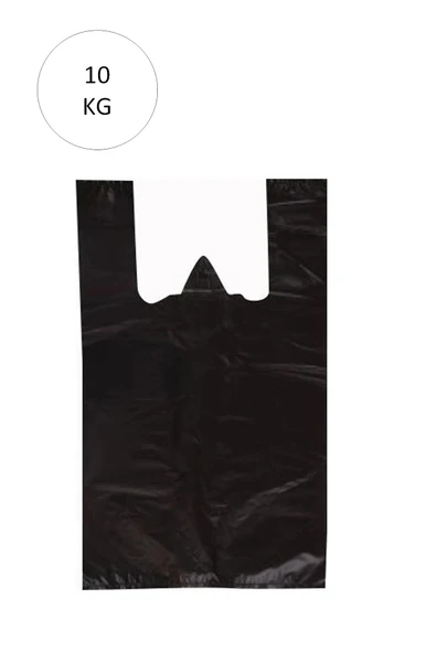 LitaeTrend Siyah Atlet Poşet Büyük Boy 32x57 cm Takriben 720 Adet 10 Kg ürün görseli 1