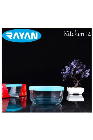 LitaeTrend Rayan Kitchen Plastik Kapaklı 14 Cm Saklama Kabı Cam ürün görseli 1