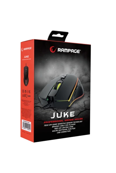 Rampage Juke Smx-r67 Rgb Aydınlatmalı Usb Mause Black - Resim 7