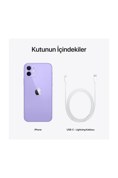 Apple iPhone 12 128 GB Mor Cep Telefonu Aksesuarsız Kutu (Apple Türkiye Garantili) - Resim 8