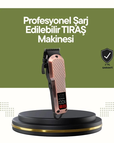 CEYLAN ADAM Şarjlı Saç Kesme Makinesi – 4 Kademeli Ayar, LCD Ekran ve Hızlı Şarj Desteği ürün görseli 1