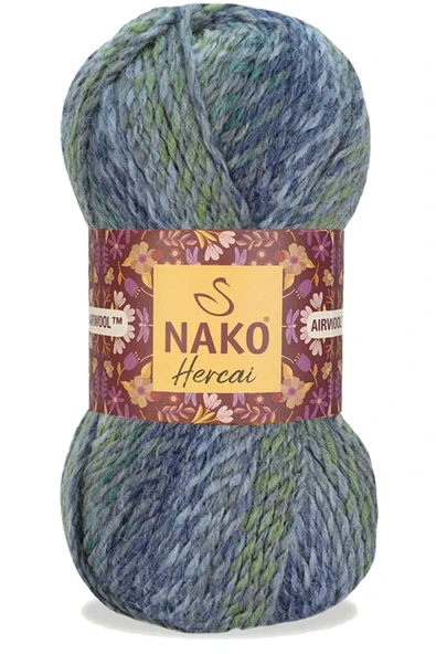 LitaeTrend 5 Adet Hercai Ebruli Hırka Kazak Atkı Bere El Örgü İpi Yünü 28046 - Resim 2