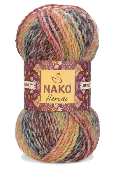 LitaeTrend 5 Adet Hercai Ebruli Hırka Kazak Atkı Bere El Örgü İpi Yünü 28030 - Resim 2