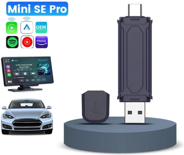 Carlinkit Mini 5 Pro Bluetooth & Wi-Fi Kablosuz CarPlay Çevirici - Resim 3