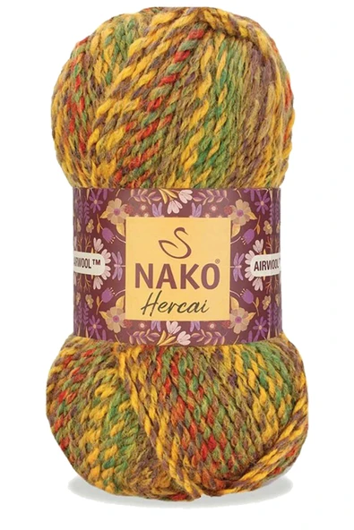 LitaeTrend 5 Adet Hercai Ebruli Hırka Kazak Atkı Bere El Örgü İpi Yünü 7252 - Resim 2