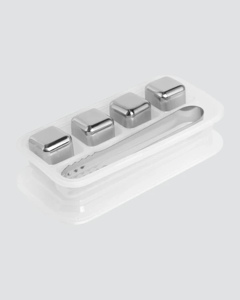 CEYLAN ADAM Paslanmaz Metal Buz Küpleri Seti Klipsli Sulandırmadan Soğutma Özellikli - Resim 4