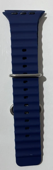 iOS Uyumlu Watch Ultra 42-44 mm Mavi Silikon Kordon - ürün görseli 1
