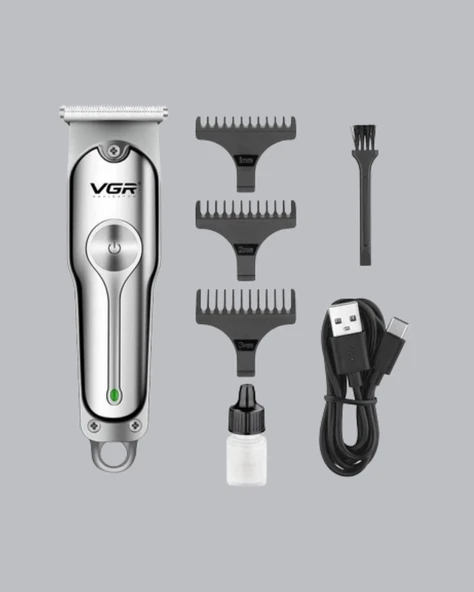 CEYLAN ADAM Gümüş Desenli Şarjlı Tıraş Makinesi – 120 Dakika Çalışma Süresi, 3 Başlıklı - Resim 3