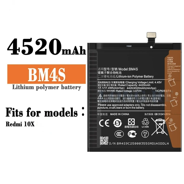 Xiaomi Redmi 10x Batarya Bm4s ürün görseli 1